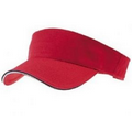 Outlet Garment Washed Cotton Twill Visor W/A Double Sandwich Visor